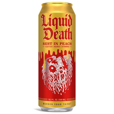 Liquid Death Liquid Death Rest in Peach Peach Tea Tea 19.2 oz 1 pk 700277